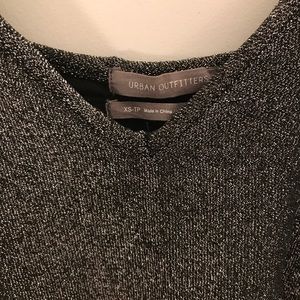 Urban Outfitters Crop Tank Silver Metallic